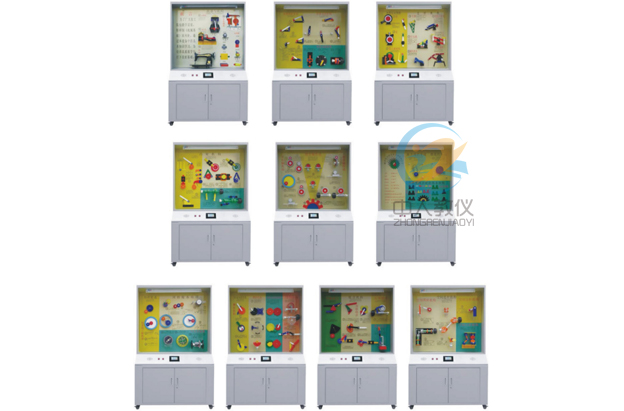 語音同步解說機(jī)械原理陳列柜,機(jī)械原理教學(xué)陳列柜